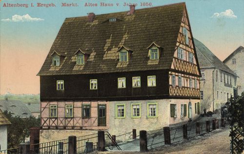 Altenberg i. Erzgb., Sachsen: Marktplatz, altes Haus