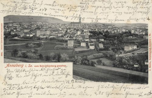 Annaberg-Buchholz, Sachsen: Stadtansicht vom Schreckenberg [2]