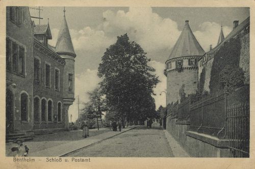 Bad Bentheim, Niedersachsen: Postamt und Schloss