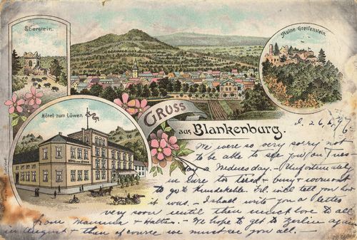 Bad Blankenburg, Thringen: Hotel Zum Lwen; Eberstein; Ruine Greifenstein