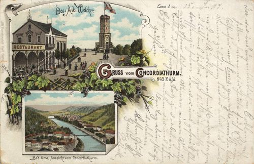 Bad Ems, Rheinland-Pfalz: Aussicht vom Concordiaturm