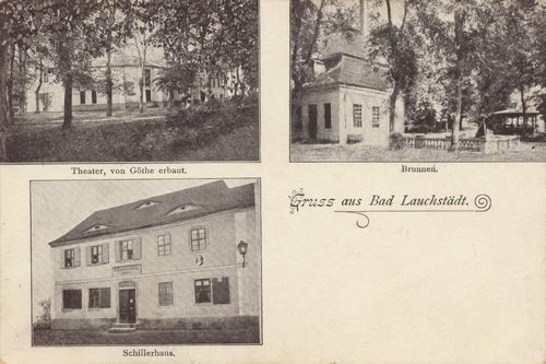 Bad Lauchstdt, Sachsen-Anhalt: Theater; Brunnen; Schillerhaus