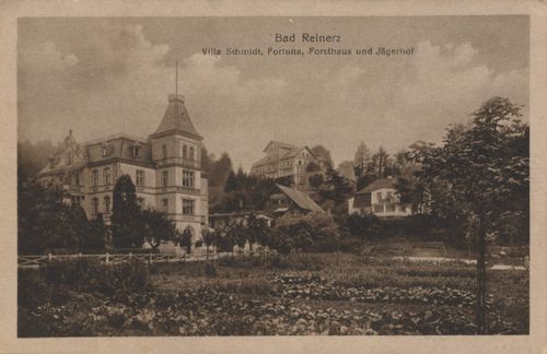 Bad Reinerz, Schlesien: Villa Schmidt, Fortuna, Forsthaus und Jgerhof