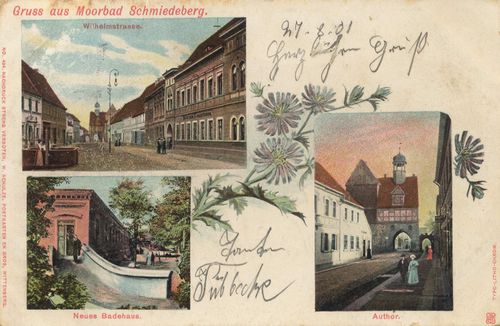 Bad Schmiedeberg, Sachsen-Anhalt: Wilhelmstraße; Neues Badehaus; Autor