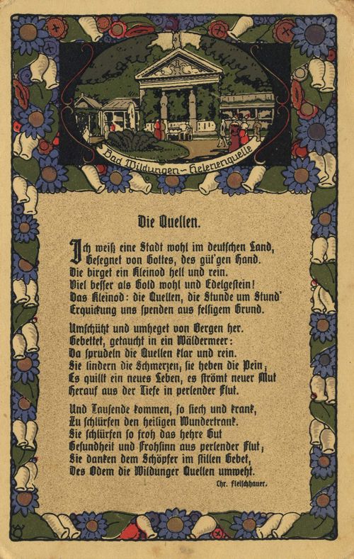 Bad Wildungen, Hessen: Helenenquelle, Gedicht