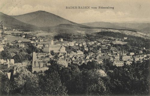 Baden-Baden, Baden-Württemberg: Stadtansicht vom Friesenberg