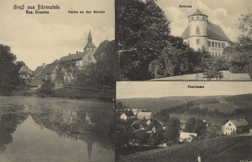Bärenstein, Sachsen: Kirche; Schloss; Panorama