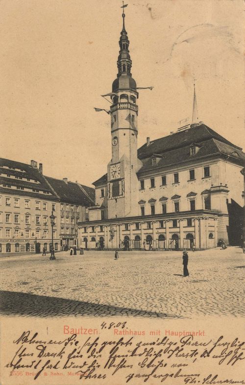 Bautzen, Sachsen: Rathaus mit Hauptmarkt
