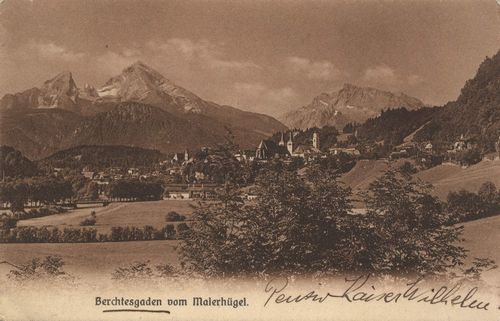 Berchtesgaden, Bayern: Stadtansicht vom Malerhügel
