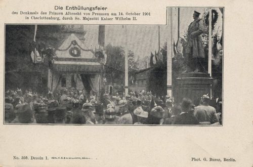 Berlin, Charlottenburg, Berlin: Enthüllungsfeier des Denkmals des Prinzen Albrecht von Preussen am 14. October 1901