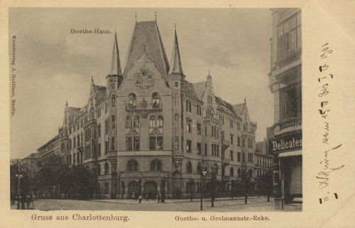 Berlin, Charlottenburg, Berlin: Goethestraße Ecke Grolmannstraße, Goethehaus