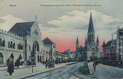 Berlin, Charlottenburg, Berlin: Hardenbergstraße und Kaiser-Wilhelm-Gedächtniskirche