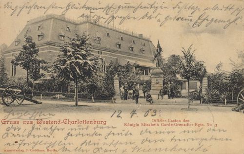 Berlin, Charlottenburg, Berlin: Offizierskasino des Königin-Elisabeth-Gardegrenadier-Regiments. No. 3
