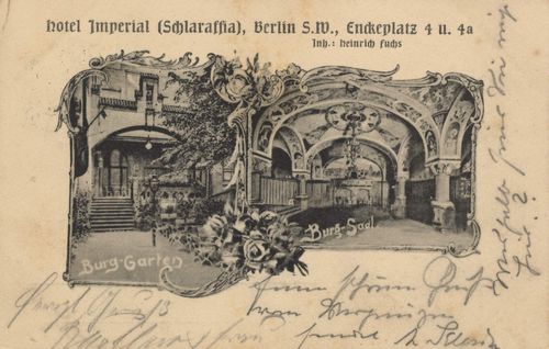 Berlin, Kreuzberg, Berlin: Enckeplatz 4, Hotel Imperial (Schlaraffia)