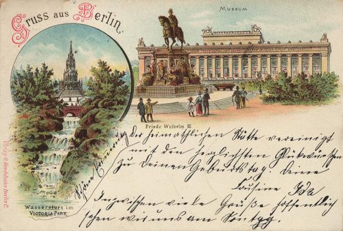 Berlin, Kreuzberg, Berlin: Museum; Denkmal Friedrich Wilhelm III.; Wasserfall im Viktoriapark