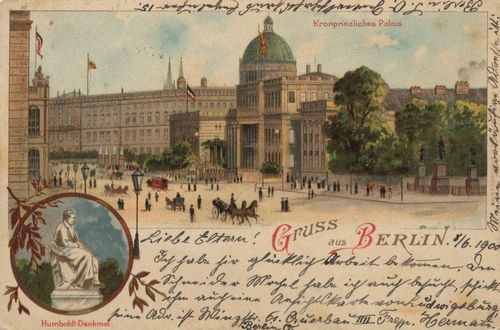 Berlin, Mitte, Berlin: Kronprinzliches Palais; Humboldtdenkmal
