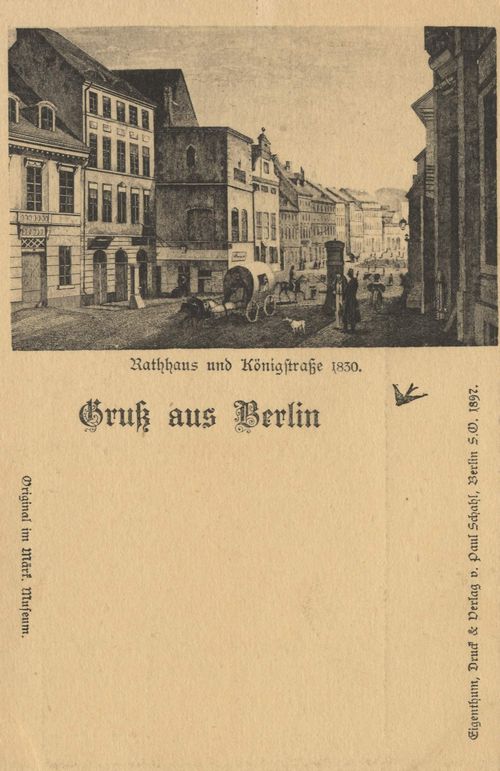 Berlin, Mitte, Berlin: Rathaus und Knigstrae 1830