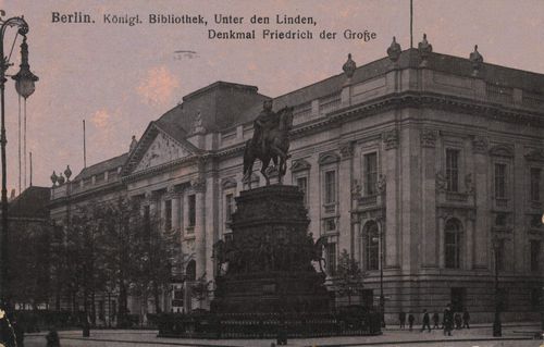 Berlin, Mitte, Berlin: Unter den Linden, Kgl. Bibliothek, Denkmal Friedrich der Groe