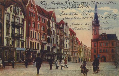 Beuthen, Schlesien: Ring mit Rathaus
