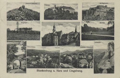 Blankenburg (Harz), Sachsen-Anhalt: Ansichten der Stadt und der Umgebung