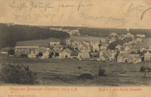 Braunlage, Niedersachsen: Blick von der alten Harzburger Chaussee
