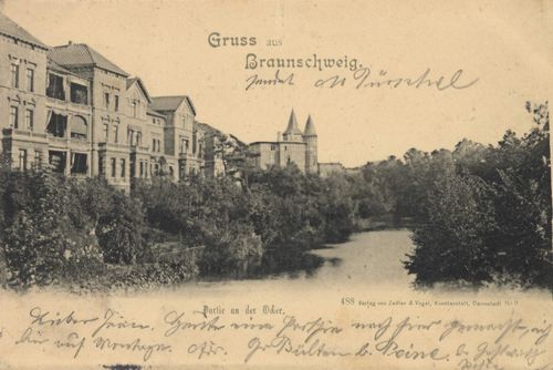 Braunschweig, Niedersachsen: Häuser an der Oker