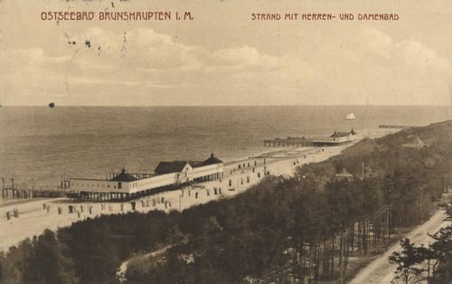 Brunshaupten (Khlungsborn), Mecklenburg-Vorpommern: Strand mit Herren- und Damenbad