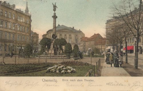 Chemnitz, Sachsen: Blick nach dem Theater