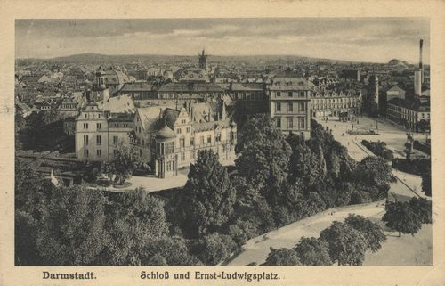 Darmstadt, Hessen: Schloss und Ernst-Ludwig-Platz