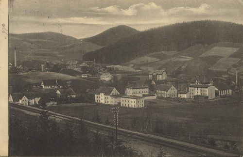 Dittersbach, Schlesien: Lehmwasser, Niederdorf mit Scholzenberg