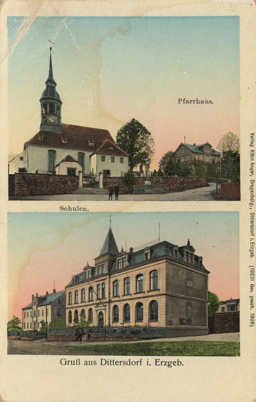 Dittersdorf (Erzgb.), Sachsen: Pfarrhaus; Schulen