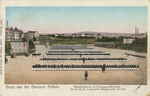 Döbeln, Sachsen: Garnison, Parademarsch