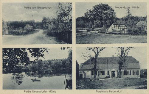 Dossow, Brandenburg: Brausebach; Neuendorfer Mhle; Forsthaus Neuendorf