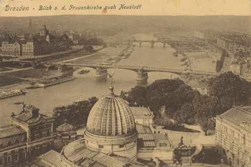 Dresden, Sachsen: Blick von der Frauenkirche nach Neustadt