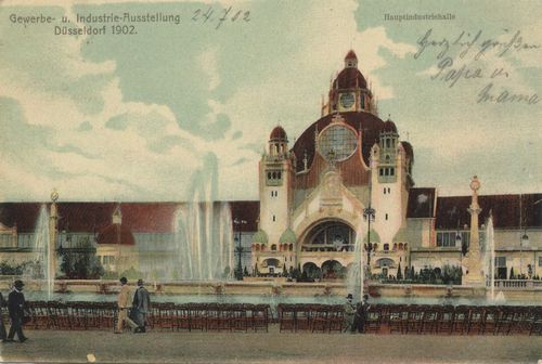 Dsseldorf, Nordrhein-Westfalen: Gewerbe- und Industrie-Ausstellung 1902, Hauptindustriehalle