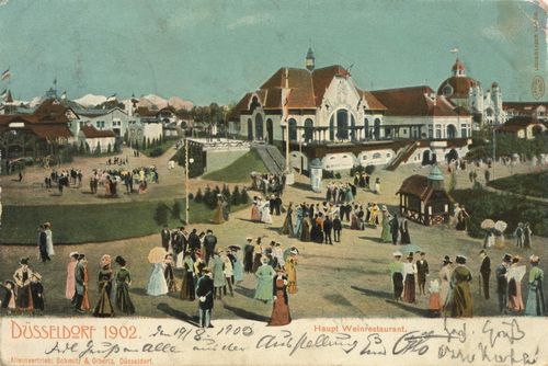 Dsseldorf, Nordrhein-Westfalen: Gewerbe- und Industrie-Ausstellung 1902, Weinrestaurant