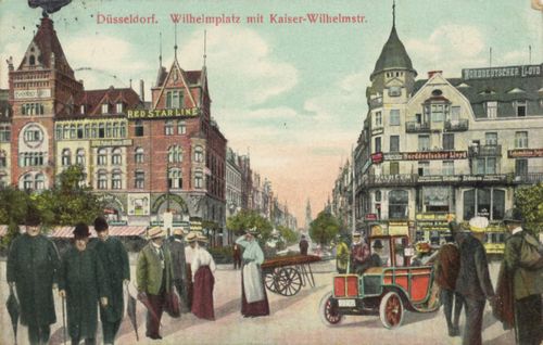 Dsseldorf, Nordrhein-Westfalen: Wilhelmplatz mit Kaiser-Wilhelm-Strae