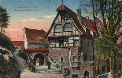 Eisenach (Thür.), Thüringen: Wartburg, Eingang des Gasthofs