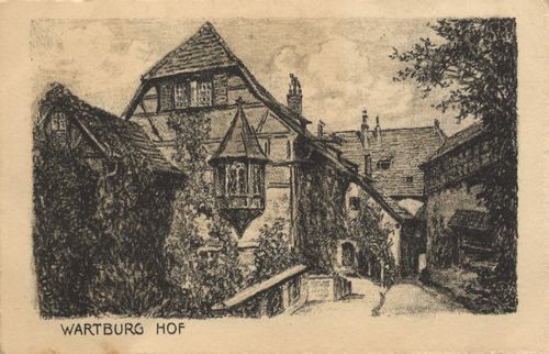 Eisenach (Thr.), Thringen: Wartburg, Hof mit Bergfried