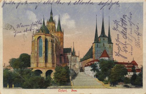 Erfurt, Thringen: Dom und Severinskirche von Osten