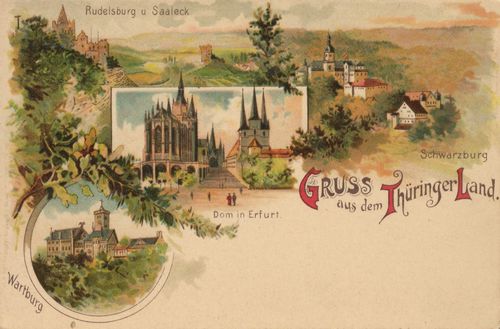 Erfurt, Thüringen: Dom; Rudelsburg und Saaleck; Wartburg
