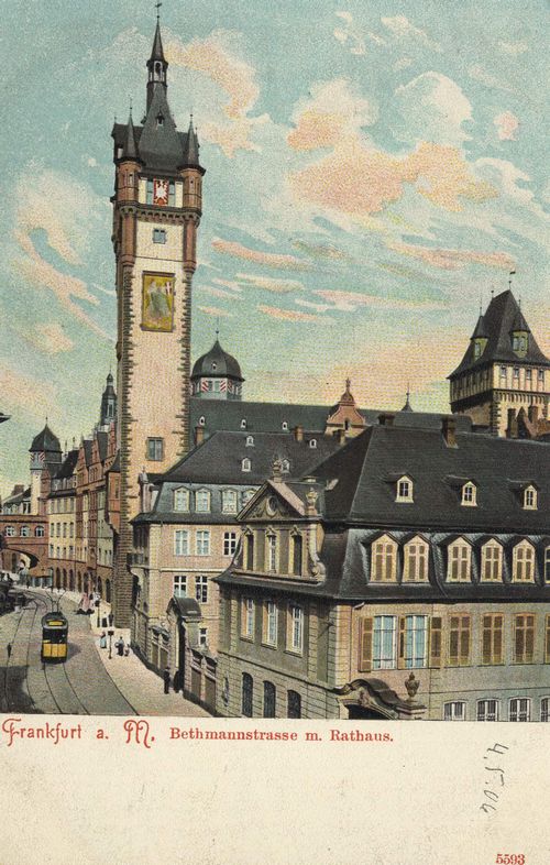 Frankfurt a. Main, Hessen: Bethmannstrae mit Rathaus