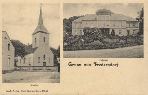 Fredersdorf, Brandenburg: Schloss; Kirche