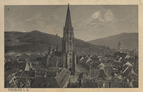 Freiburg i. Br., Baden-Württemberg: Stadtansicht mit Münster