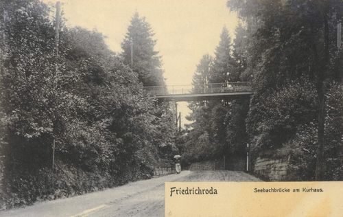 Friedrichroda, Thringen: Seebachbrcke am Kurhaus