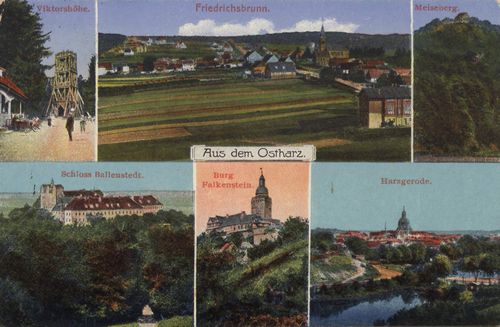 Friedrichsbrunn, Harz, Sachsen-Anhalt: Viktorshöhe; Friedrichsbrunnen; Meiseberg