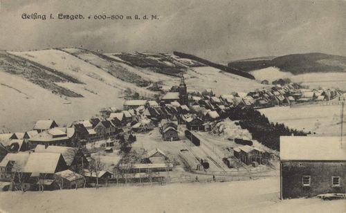 Geising (Erzgb.), Sachsen: Ansicht von Nordwesten im Winter