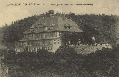 Gernrode, Harz, Sachsen-Anhalt: Herzogl. Gast- und Kurhaus Stubenberg