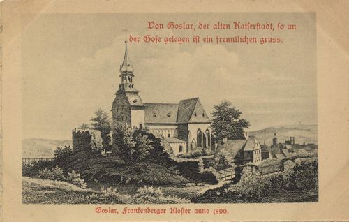 Goslar, Niedersachsen: Frankenberger Kloster anno 1800