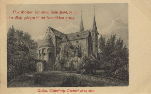 Goslar, Niedersachsen: Klosterkirche Neuwerk anno 1800